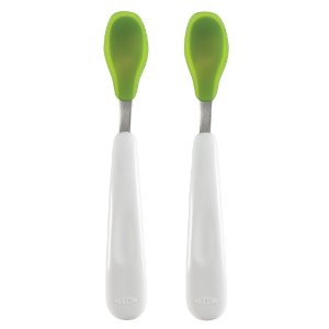 OXO Tot Feeding Spoon Set with Soft Silicone- Green