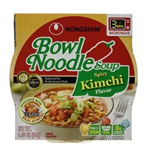 Nongshim Bowl Spicy Kimchi Noodle Soup, 3.03 Ounce (Pack of 12)