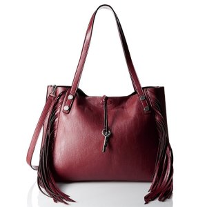 Calvin Klein Novelty Fringe Reversible Valent/Blk Tote Bag