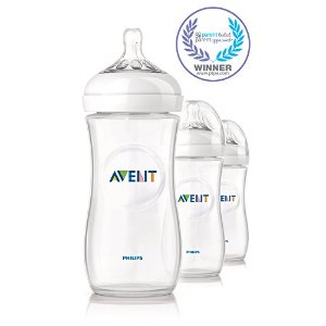 Philips Avent BPA Free Natural Polypropylene Bottle, 11 Ounce, 3-Count