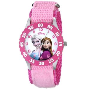 Disney Kids' W000970 Frozen Snow Queen Watch with Pink Nylon Band