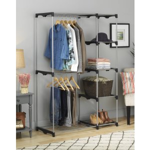 Whitmor Double Rod Freestanding Closet with Steel and Resin Frame