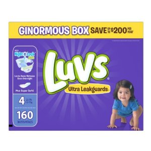 Luvs 超级防漏婴儿尿布 4号 160片