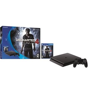 PlayStation 4 Slim 500GB Console - Uncharted 4 Bundle + 12 Month PlayStation Plus Membership
