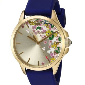 Juicy Couture Women's 'Jetsetter' Quartz Gold-Tone and Silicone Watch
