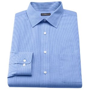 Men's Croft & Barrow Classic-Fit Striped Broadcloth Spread-Collar Dress Shirt