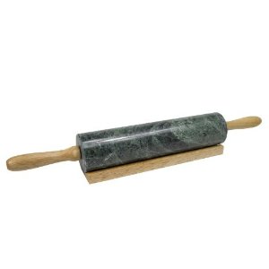 Fox Run Marble Rolling Pin and Base, Green