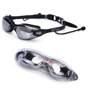 Baen Sendi Swimming Goggles with Siamese Ear Plugs UV Protection Anti Fog