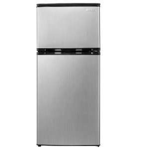 Insignia™ - 4.3 Cu. Ft. Top-Freezer Refrigerator - Stainless steel look