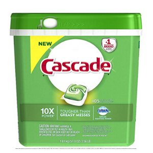 Cascade ActionPacs Dishwasher Detergent, Fresh Scent, 105 count