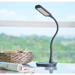 ANNT 10W 3 Modes 5-Level Dimmer Gooseneck Dimmable Eye-Care LED Desk Lamp with USB Memory Function