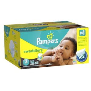 Pampers Swaddlers Diapers Size 3 Economy Pack Plus, 162 Count