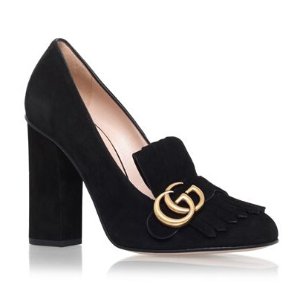 Gucci Marmont Fringed Loafer Heels