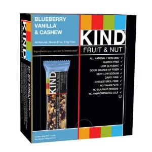KIND Bars, Blueberry Vanilla & Cashew, Gluten Free, 1.4 Ounce Bars, 12 Count
