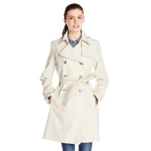 Via Spiga Women's Double-Breasted Trench Coat with Belt
