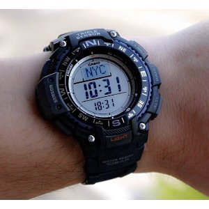 Casio Men's SGW-1000-1ACR Triple Sensor Digital Display Quartz Black Watch