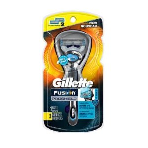 Gillette Fusion ProShield Chill Men's Razor with Flexball Handle and 2 Razor Blade Refills