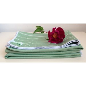 Gryeer 竹制超细纤维厨房洗碗巾，3个装，绿色