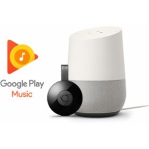 Google Home+Chromecast设备套装再送6个月免费Google Play Music