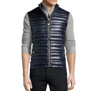 Burberry Brit Trowby Lightweight Quilted Down Vest, Navy @ Neiman Marcus