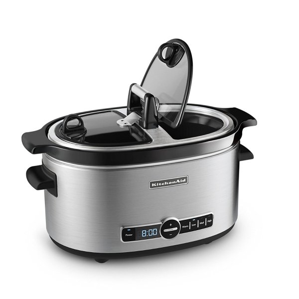 KSC6222SS Slow Cooker with Easy Serve Glass Lid, 6 quart