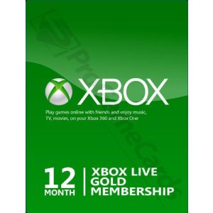 两张12个月微软Xbox Live Gold Membership