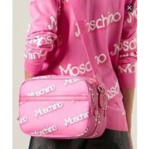 Moschino Printed textured-PVC shoulder bag @ THE OUTNET