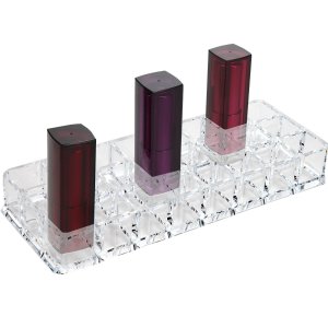 Acrylic Lipstick Organizer with 24 Spaces by DecoPlast (24 SPACES)