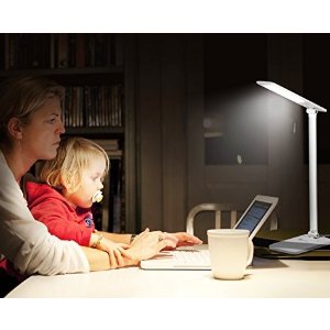TaoTronics LED Desk Lamp, Dimmable LED Table Lamp, Cool White Reading Light, Eye-caring Book Ligh