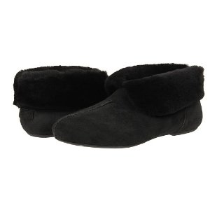 UGG麂皮羊毛踝靴 黑色