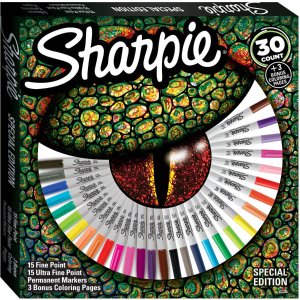 Sharpie 特别版永久记号笔，30只混合颜色套装