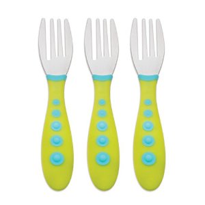 Gerber Graduates Kiddy Cutlery Forks in Neutral Colors, 3-count