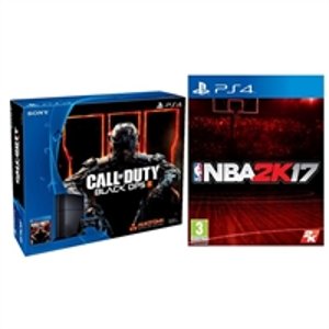 PlayStation 4 500 GB 使命召唤黑色行动三套装 + NBA 2K17