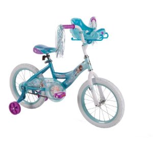 16" Huffy Girls' Disney Frozen Bike, Sleigh Doll Carrier