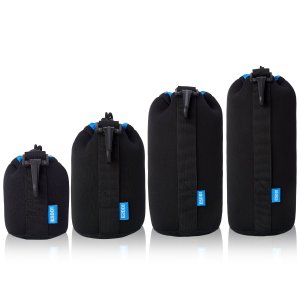ESDDI Lens Case Handy Camera Lens Pouch Thick Protective Inside with Blue Soft Plush Neoprene Bags
