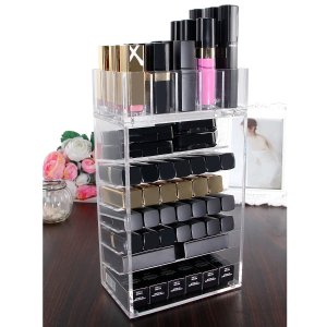 Langforth Acrylic Makeup Organizer Palette Lipstick Holder Case Storag