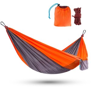 Touz Double (2-Person) Parachute Lightweight Portable Nylon Fabric Travel Camping Hiking Hammock