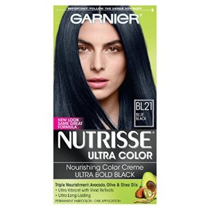 Garnier Nutrisse Ultra Color Nourishing Color Creme, BL21 Reflective Blue Black