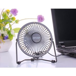 BTOOP USB Desk Fan Mini Personal Fan (Large Air Flow,Metal Design)