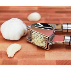 Alpha Grillers Garlic Press and Peeler Set. Stainless Steel Mincer and Silicone Tube Roller