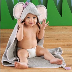 Baby Aspen Splish Splash Elephant Bath Hooded Spa Towel
