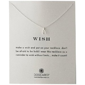 Dogeared "Reminder" Wishbone Silver Chain Necklace, 16"