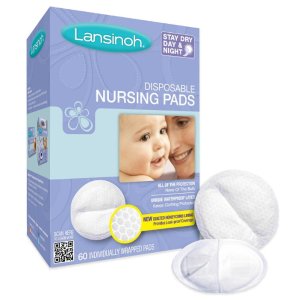 Lansinoh Stay Dry Disposable Nursing Pads, 60 Count Boxes (Pack of 4)