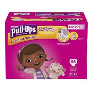 Huggies Pull-Ups 好奇幼儿如厕训练裤，女童版3岁-4岁，66片