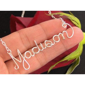 Personalized Name Necklace in Sterling Silver - 16" (10 Characters)