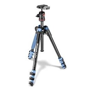 Manfrotto MKBFRA4L-BH BeFree Compact Aluminum Travel Tripod, Blue
