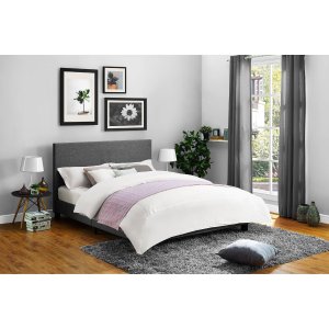 Mainstays Upholstered Bed, Multiple Colors, Queen