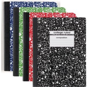 Staples Composition Notebook, College Ruled, Various Colors