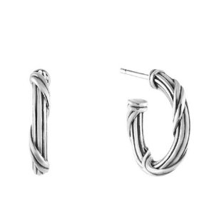 Ribbon & Reed™ Signature Classic Hoop Earrings in sterling silver .5”