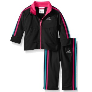 Adidas Girls 4-6X Neon Tricot Jacket Set